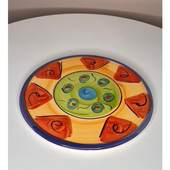 VTG 1990s Postmodern English Country Pottery Trivet Jennifer Eerdsmans - Picture 6 of 7